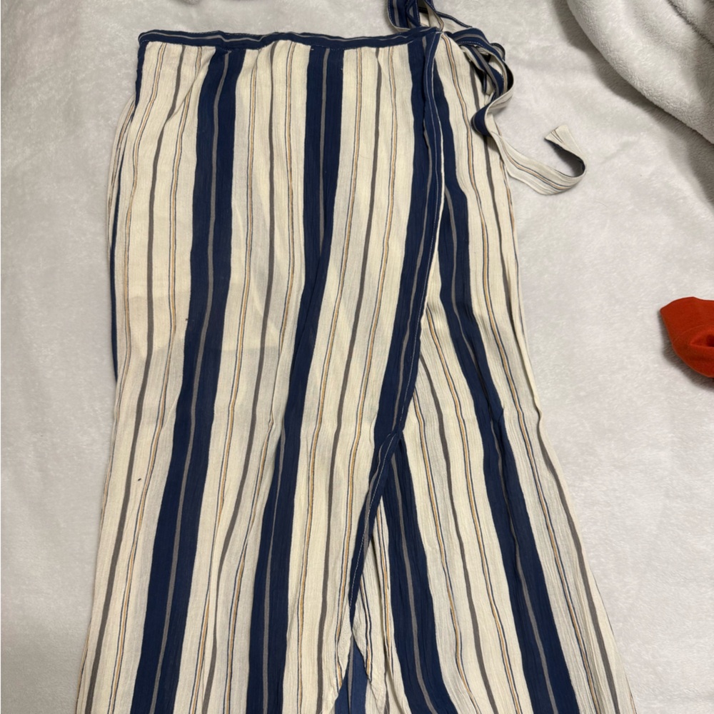 Blue and Cream Midi/Maxi Skirt